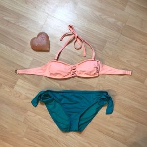 Bikini Set 👙 in Coral and Turquoise